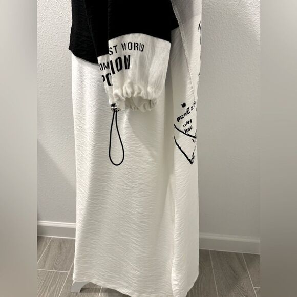 Black and White Graphic Maxi Dress DARKWIN made in Turkey.Perfect Condition - Picture 5 of 7